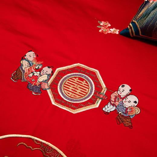 恒源祥（HYX） 恒源祥礼业TBK006锦绣传承婚庆十一件套（含被芯）  220*240 商品图4