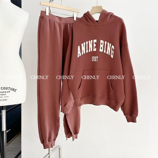 不退不换！不退不换！尘衣｜复古红加绒厚款连帽卫衣卫裤套装 商品图3