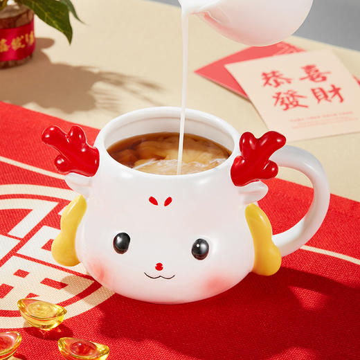 共和京品小龙女挂耳陶瓷马克杯500ml 商品图4