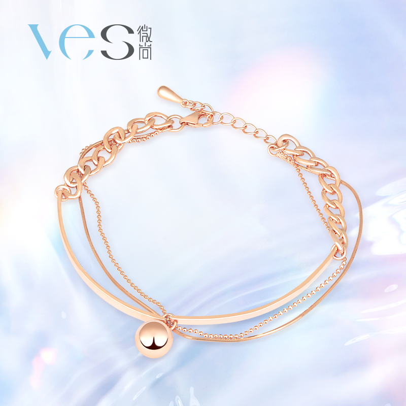 小众设计叠戴银925软镯手链