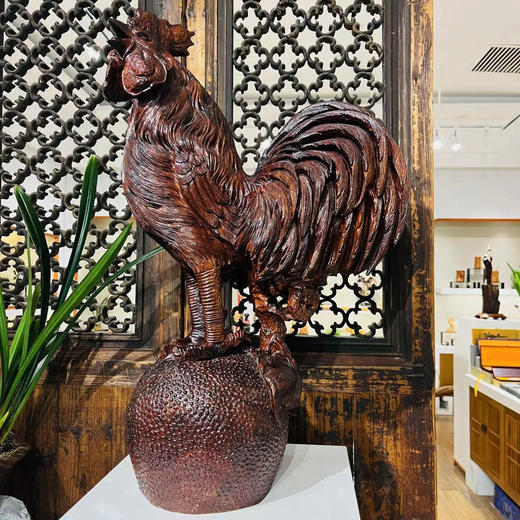 大吉大利°血檀木雕摆件 商品图0