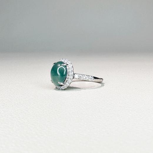 东岳蓝绿冰透翡翠戒指 商品图1