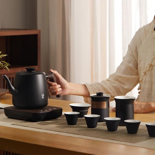 【鸣盏功夫茶具十件套】家用简约轻奢高档陶瓷茶壶茶杯公道杯礼盒套装 商品图0