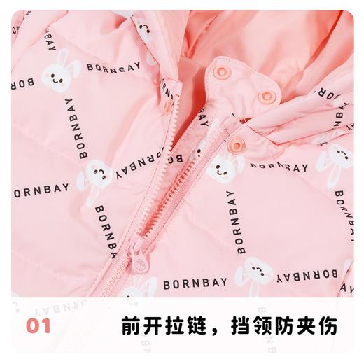 贝贝怡童装女童连体衣冬季新款羽绒服加厚保暖婴幼儿哈衣可爱爬服234L2068 商品图8
