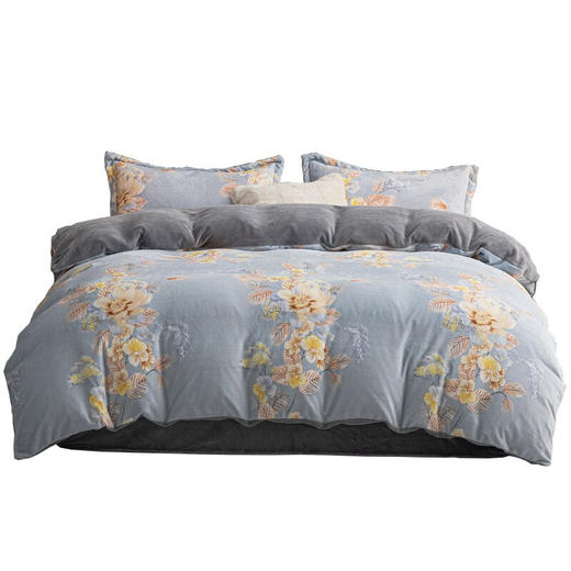 恒源祥礼业TBK2064丽泽花园四件套秋冬家用双人套件 丽泽花园四件套 1.5m（被套：200*230cm） 商品图1