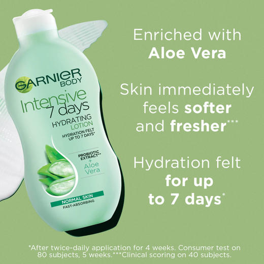 Garnier Intensive 7 Days Aloe Vera Probiotic Extract Body Lotion Normal Skin 400ml 商品图2