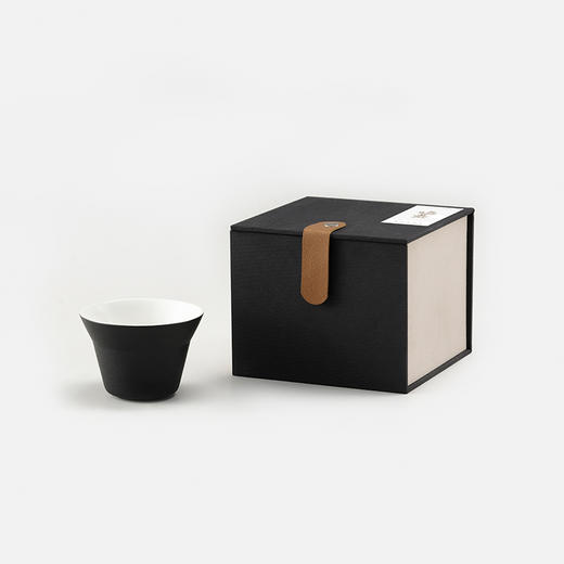 【羊脂玉瓷】鸣盏陶瓷主人杯功夫茶具茶杯品茗杯黑釉陶瓷杯 商品图3