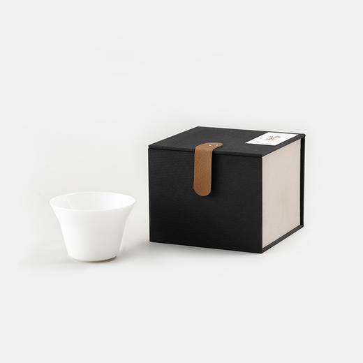 【羊脂玉瓷】鸣盏陶瓷主人杯功夫茶具茶杯品茗杯黑釉陶瓷杯 商品图4