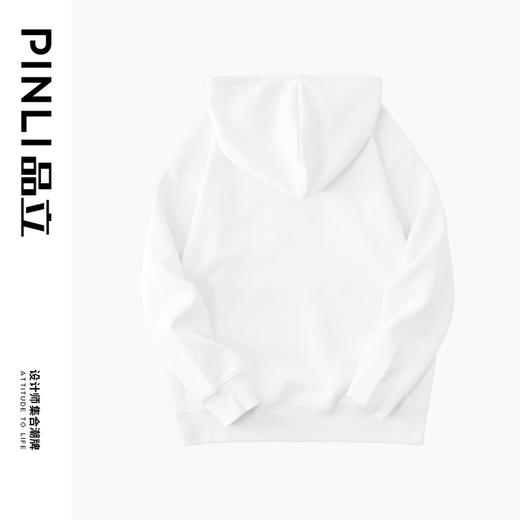 PINLI品立秋冬新款纯色连帽卫衣男士套头长袖宽松休闲上衣潮 商品图2