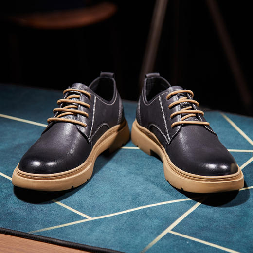 星期六男士复古擦色商务皮鞋SS23122055 商品图3