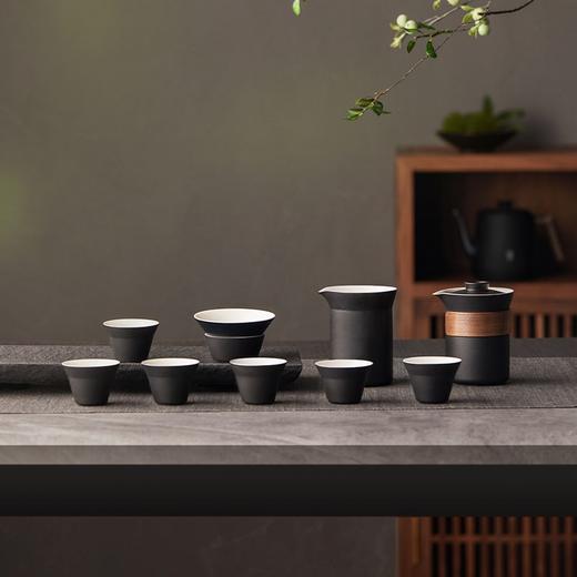 【鸣盏功夫茶具十件套】家用简约轻奢高档陶瓷茶壶茶杯公道杯礼盒套装 商品图1