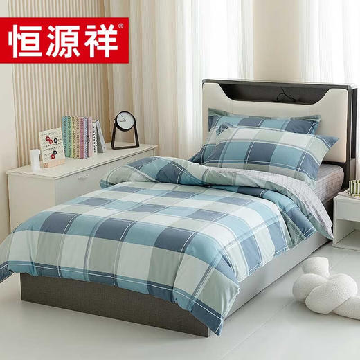 恒源祥礼业TBK3003-2卡里商务五件套宿舍可用家用套件 卡里商务五件套 1.2m（被套：155*205cm） 商品图0