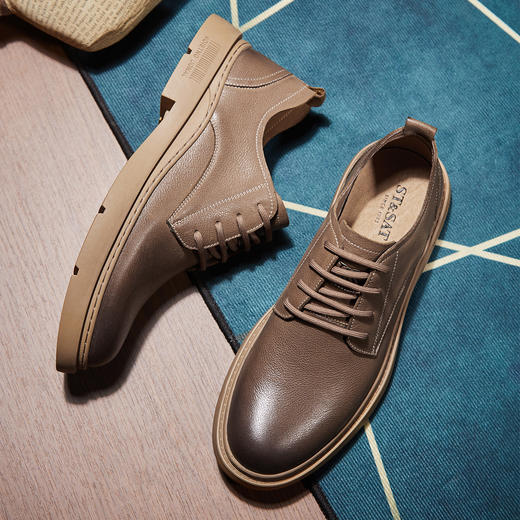 星期六男士复古擦色商务皮鞋SS23122055 商品图9