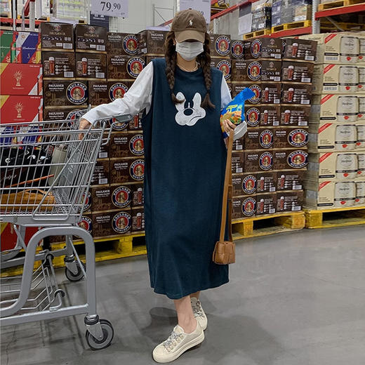 裁缝学苑AS141新款白t恤纸样女装内搭背带中长卫衣裙两件套版型裁剪 商品图1