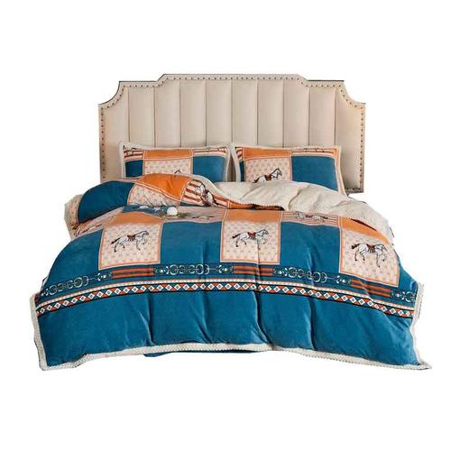 恒源祥（HYX） 恒源祥礼业TBK2058马到成功贝贝绒加厚秋冬四件套 商品图1