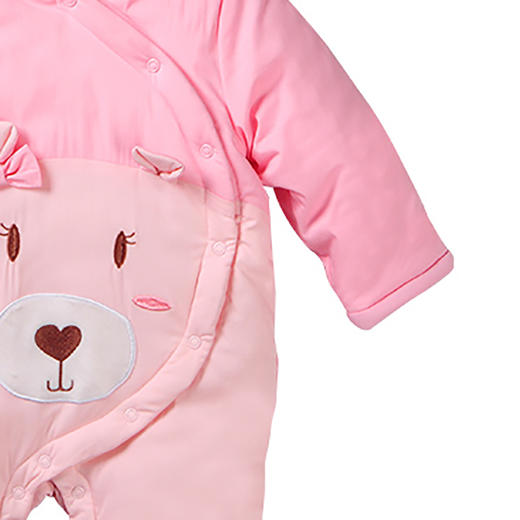 棉果果冬季女童偏襟连体衣连身衣哈衣棉衣M402720818653 商品图3