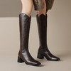 尖头粗跟高跟马丁靴高筒靴，筒骑士靴大筒围长筒靴HB-Z995 商品缩略图3