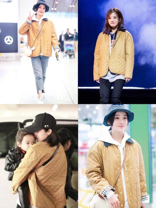 BBR明星同款 永恒经典谷仓黄金绗缝棉服 灯芯绒菱形格绗棉夹克 经典配色和标志性 Burber*y 格纹匠心呈现 版型宽松更有包容度 翻领粗条灯芯绒撞色拼接 商品图5