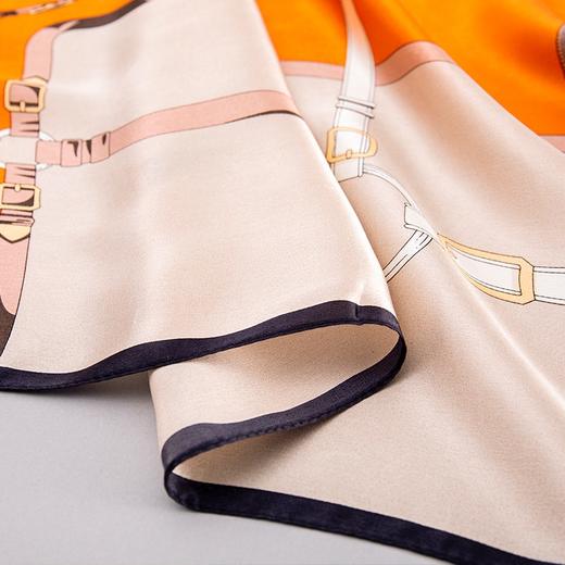 恒源祥（HYX） 恒源祥礼业HYXSJ1006真丝长巾马具皮扣 53*175 商品图8