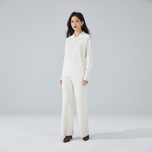 东黎 • 小山羊绒 女士秋冬大翻领简约纯色休闲羊绒衫  3414 商品图8