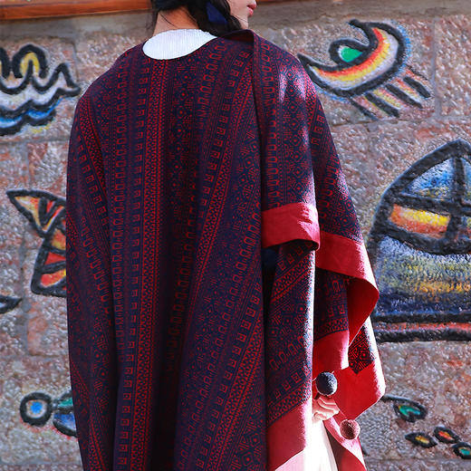 【线下热销款】赋丹朱拼接披肩 | 现货加急发 商品图3