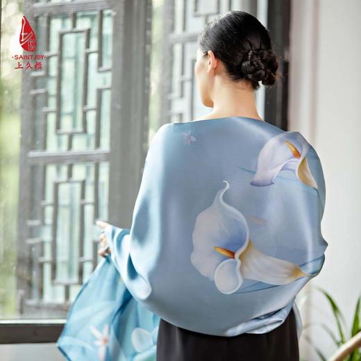 SAINTJOY/上久楷真丝披肩 女式真丝披肩  忆花间曲 PJS23003 商品图1
