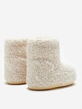 Moon Boot - Mb Icon Low Faux Curly - Cream  - 女士 - 雪地靴 - 奶油色
