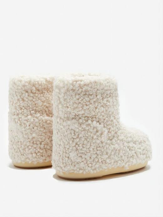 Moon Boot - Mb Icon Low Faux Curly - Cream  - 女士 - 雪地靴 - 奶油色 商品图0