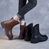 【双11】2023秋冬新款真皮粗跟马丁靴厚底增高短靴ZM233539 商品缩略图1