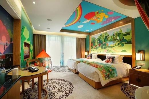 西安临潼悦椿亲子主题房+双人早餐+双人温泉 商品图1