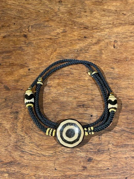 镶蚀羊眼纹板珠项链，顺丰包邮 商品图0