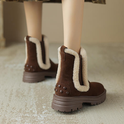 时尚保暖，爆款升级羊毛短靴NJMK-K793 商品图1