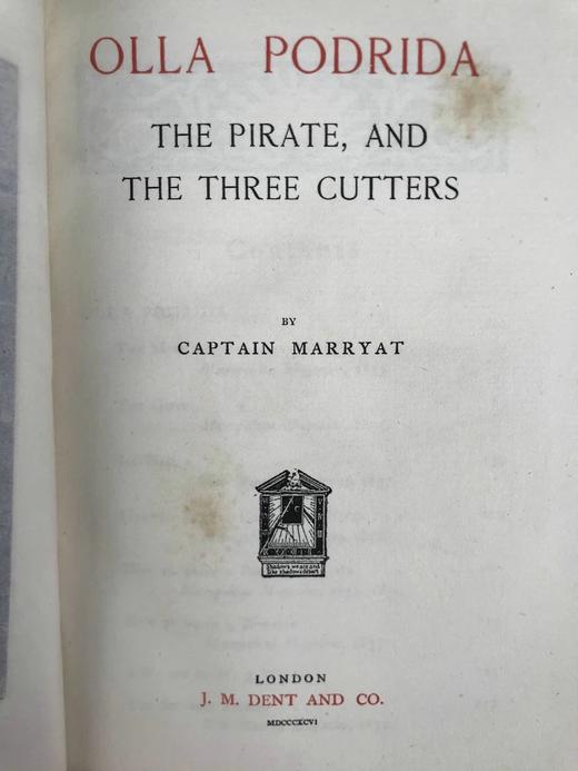 1896年 马里亚特船长杂录 3幅插图 真皮精装32开 商品图3