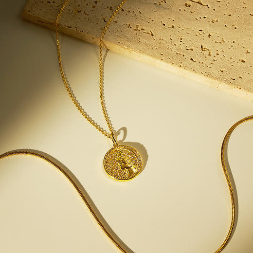 FOR DAYS S925银十二星座圆牌浮雕金币项链 商品图9