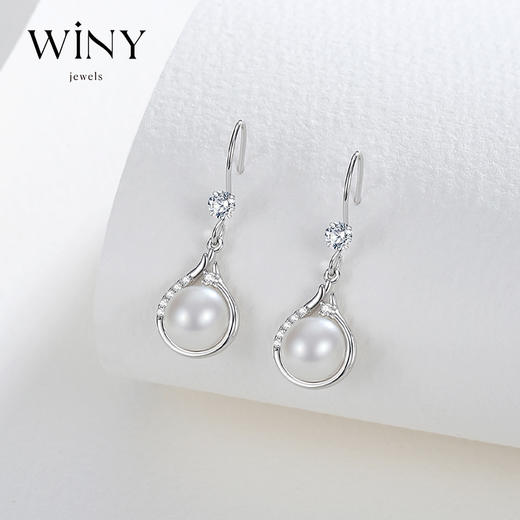 Winy925纯银定格珍爱耳环送女友闺蜜节日生日礼物 商品图0