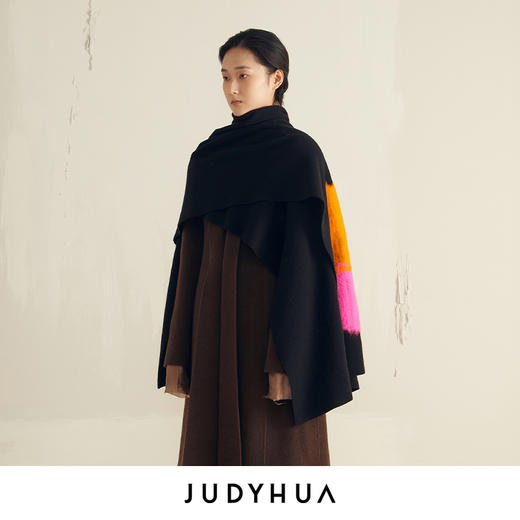 JUDYHUA 毛毡色块披肩 商品图2