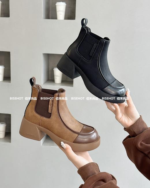 新品拼接方根舒适圆头时装棉鞋772B35548（W） 商品图0