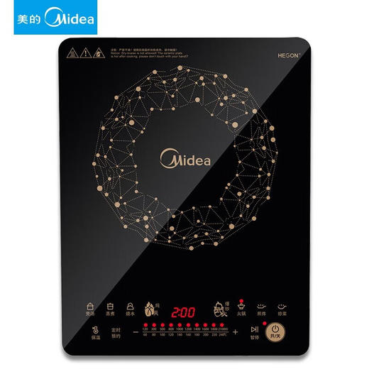美的 电磁炉 火锅炉匀火 智能定时 十档火力 C21-WT2118（原价） 商品图0