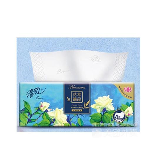 清风 花萃臻品抽取式面巾纸 300g/袋 商品图2