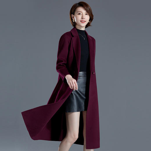 婚礼喜庆羊绒大衣红色结婚喜婆婆婚宴礼服2023年新款羊毛外套KQ-215116 商品图3