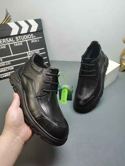 新款上市靰鞡草养脚专家高端商务棉鞋头层牛皮专利配方鞋垫靰鞡草中底保健抑菌鞋真菌除臭鞋垫 商品图2