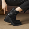 时尚百搭，厚底坡跟尖头后拉链短靴NWS-N9417 商品缩略图14
