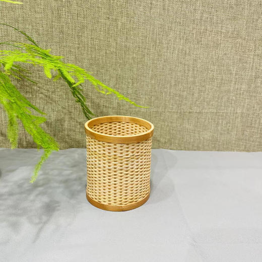 藤编小笔筒/茶筒（损坏） 商品图0
