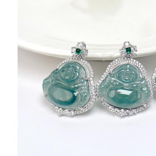 翡翠吊坠-豪镶全包蓝水佛公 商品图0