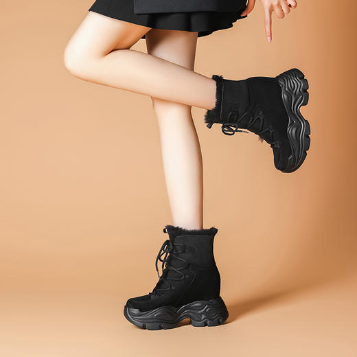 舒适百搭，增高厚底加绒保暖单鞋WWX-T2368 商品图7