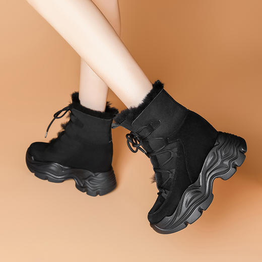 舒适百搭，增高厚底加绒保暖单鞋WWX-T2368 商品图8