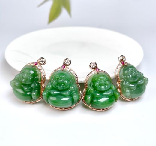 碧玉吊坠-冰猫佛公 商品图0