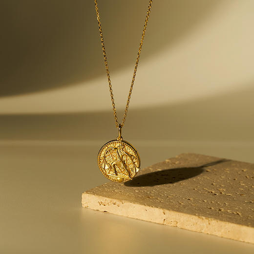 FOR DAYS S925银十二星座圆牌浮雕金币项链 商品图6