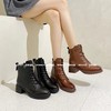 新品女士牛皮系带加绒增高女矮靴968B35554（W） 商品缩略图7