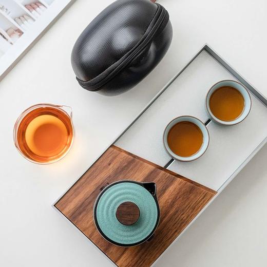 旅行茶具套装随身户外泡茶便携式陶瓷一壶四杯玻璃公道杯茶杯套装 商品图4